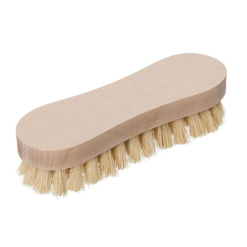 REDECKER Tampico Fiber Wooden Scrub Brush with Untreated Beechwood Handle, 6-1/2 inches Natural Bristles are Heat-Resistant and Retain Shape - Wooden Scrub Brushes for Cleaning - Image 1